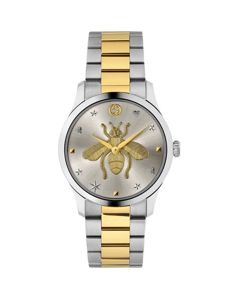 gucci men bee watch|stainless steel silver gucci watch.